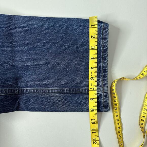 Harley Davidson Jeans Womens 12 Long Blue Boot Cut Biker Moto Grunge Denim - Picture 15 of 16